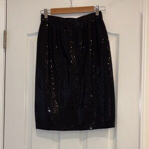 Women's Black Sequin Pencil Skirt